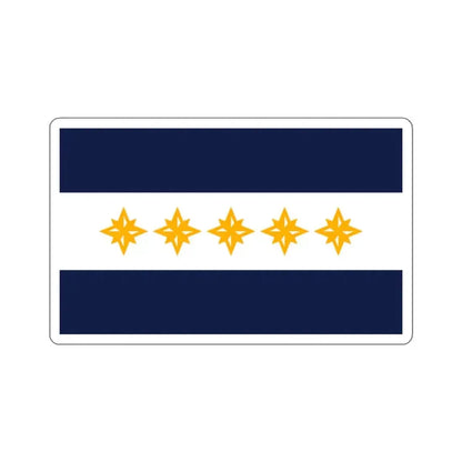 Flag of Wheeling, West Virginia - STICKER Vinyl Kiss-Cut Decal 2 Inch White - The Sticker Space