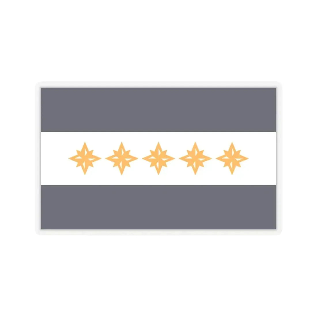 Flag of Wheeling, West Virginia - STICKER Vinyl Kiss-Cut Decal 3 Inch Transparent - The Sticker Space