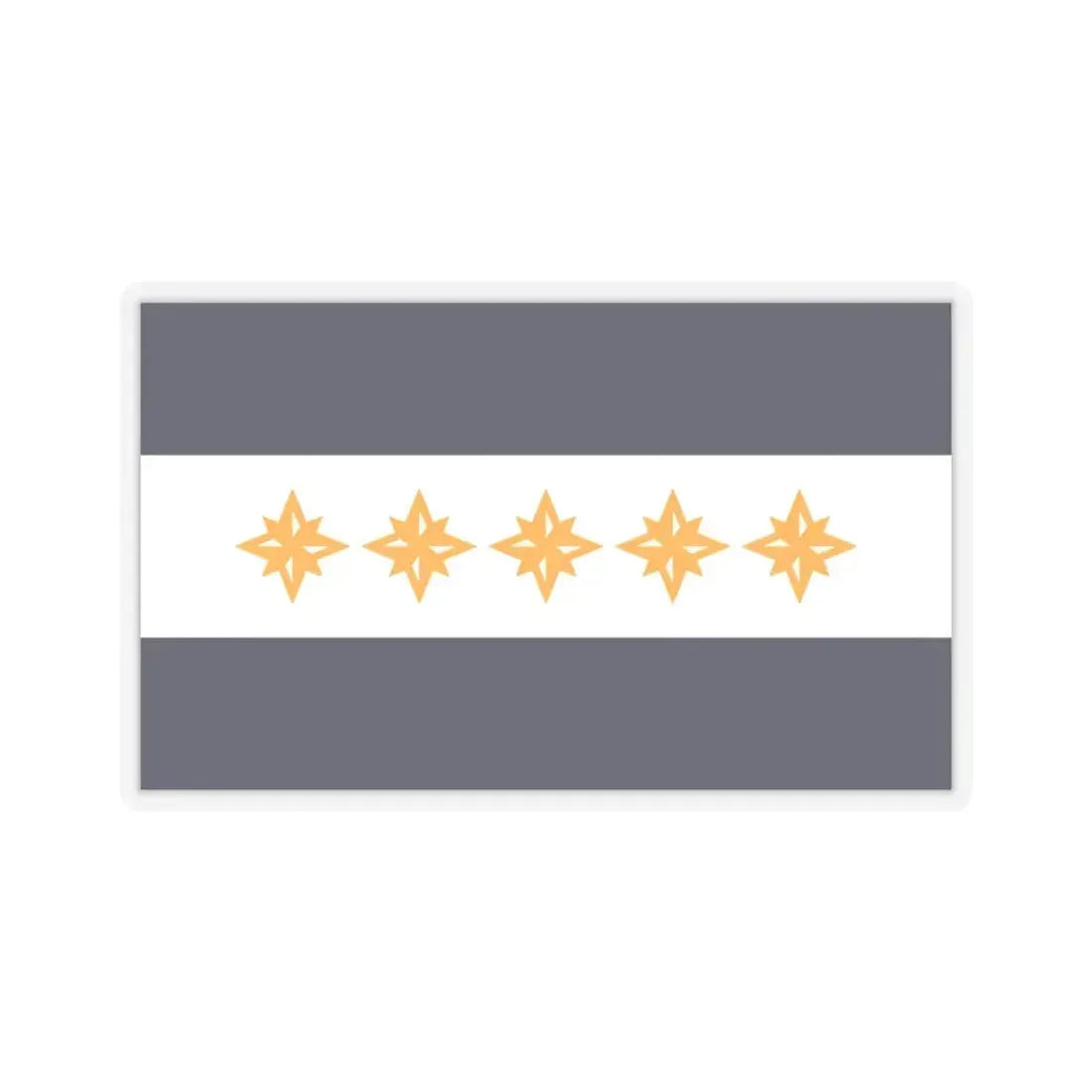 Flag of Wheeling, West Virginia - STICKER Vinyl Kiss-Cut Decal 4 Inch Transparent - The Sticker Space