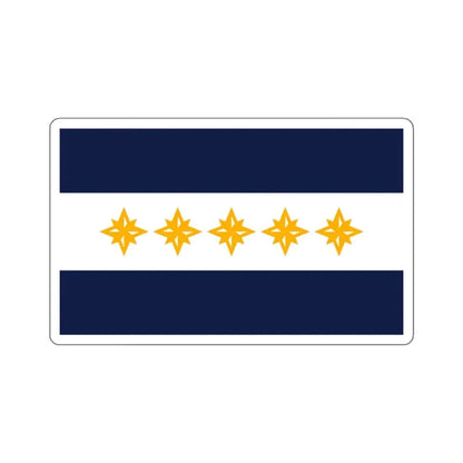 Flag of Wheeling, West Virginia - STICKER Vinyl Kiss-Cut Decal 4 Inch White - The Sticker Space