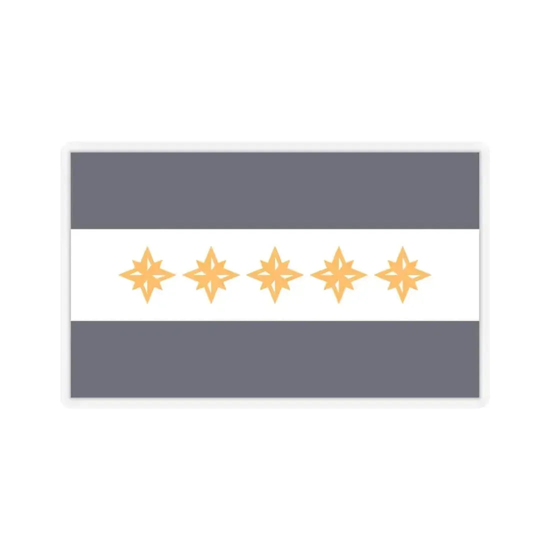 Flag of Wheeling, West Virginia - STICKER Vinyl Kiss-Cut Decal 6 Inch Transparent - The Sticker Space