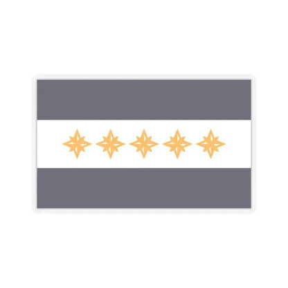 Flag of Wheeling, West Virginia - STICKER Vinyl Kiss-Cut Decal 6 Inch Transparent - The Sticker Space