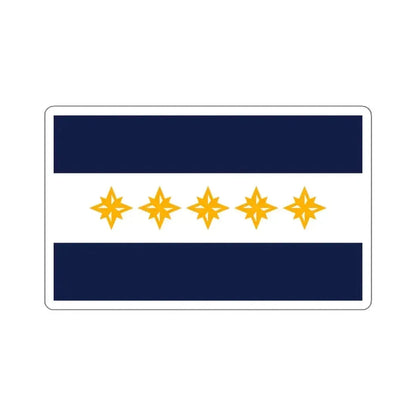 Flag of Wheeling, West Virginia - STICKER Vinyl Kiss-Cut Decal 6 Inch White - The Sticker Space