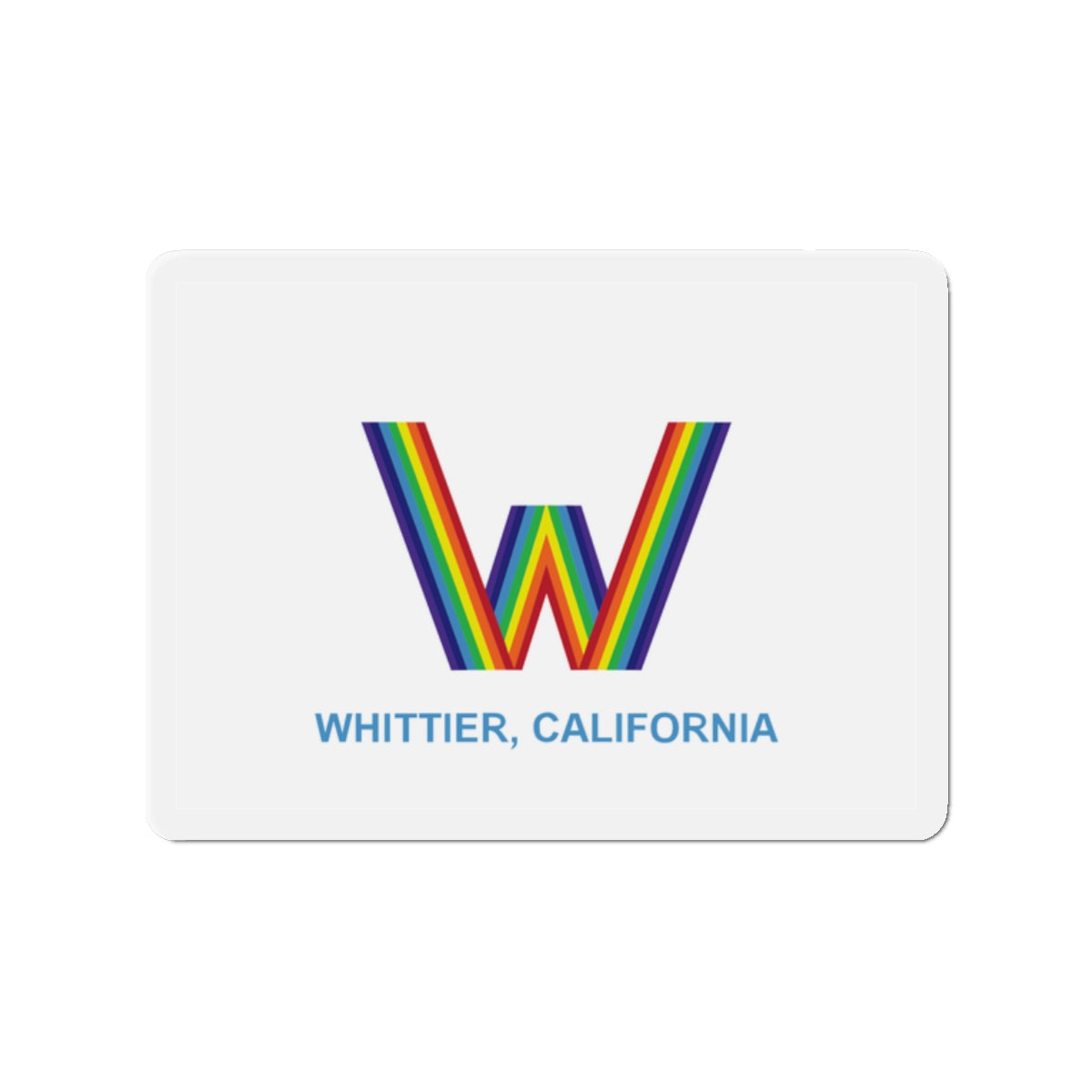 Flag of Whittier California - Die-Cut Magnet-2" x 2"-The Sticker Space