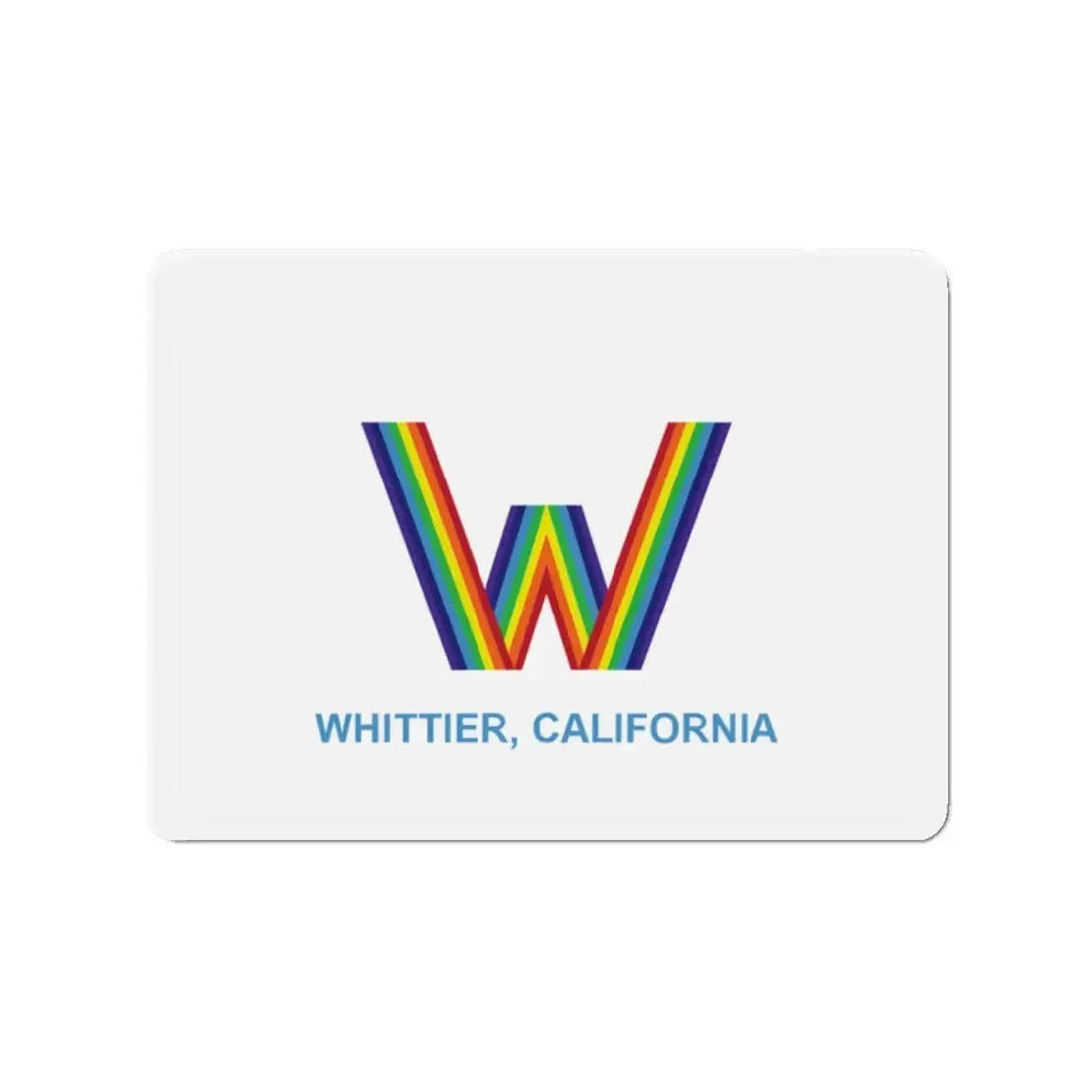 Flag of Whittier California - Refrigerator Magnet 2 Inch - The Sticker Space
