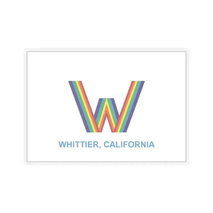 Flag of Whittier, California - STICKER Vinyl Kiss-Cut Decal 2 Inch Transparent - The Sticker Space