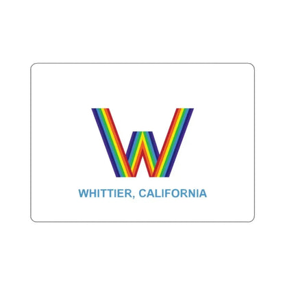 Flag of Whittier, California - STICKER Vinyl Kiss-Cut Decal 2 Inch White - The Sticker Space