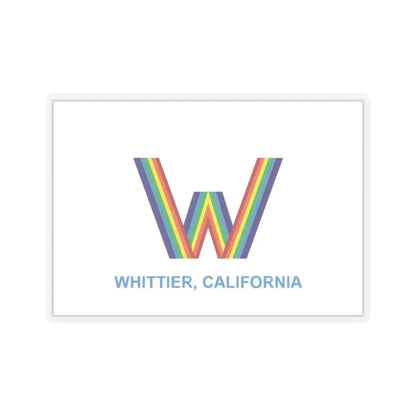 Flag of Whittier, California - STICKER Vinyl Kiss-Cut Decal 3 Inch Transparent - The Sticker Space