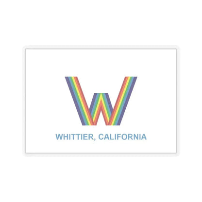 Flag of Whittier, California - STICKER Vinyl Kiss-Cut Decal 6 Inch Transparent - The Sticker Space
