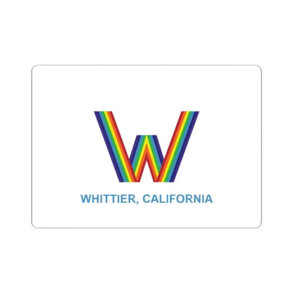 Flag of Whittier California (United States) STICKER Vinyl Kiss-Cut Decal 2 Inch White - The Sticker Space