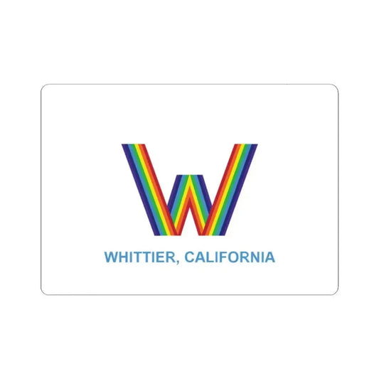 Flag of Whittier California (United States) STICKER Vinyl Kiss-Cut Decal 2 Inch White - The Sticker Space