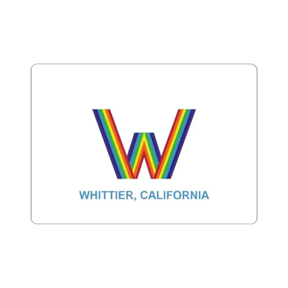 Flag of Whittier California (United States) STICKER Vinyl Kiss-Cut Decal 6 Inch White - The Sticker Space