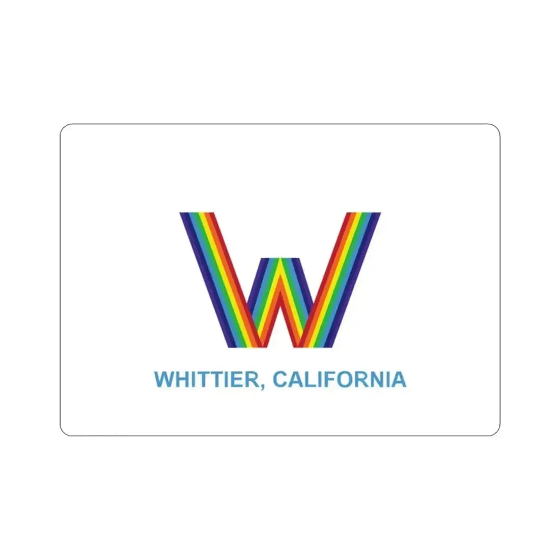 Flag of Whittier California USA STICKER Vinyl Die-Cut Decal 2 Inch - The Sticker Space