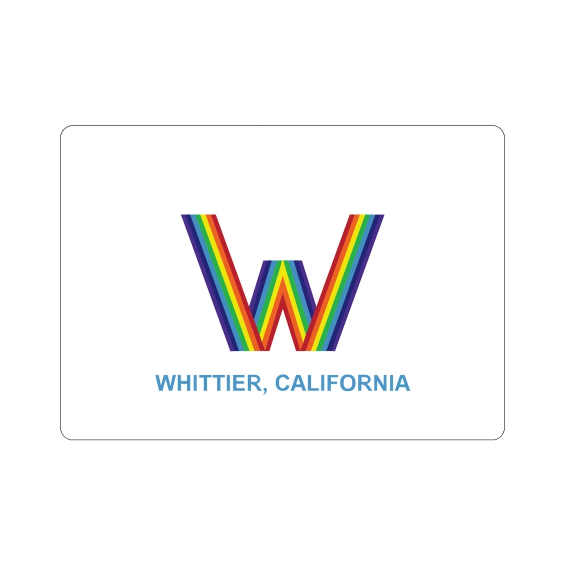 Flag of Whittier California USA STICKER Vinyl Die-Cut Decal-3 Inch-The Sticker Space