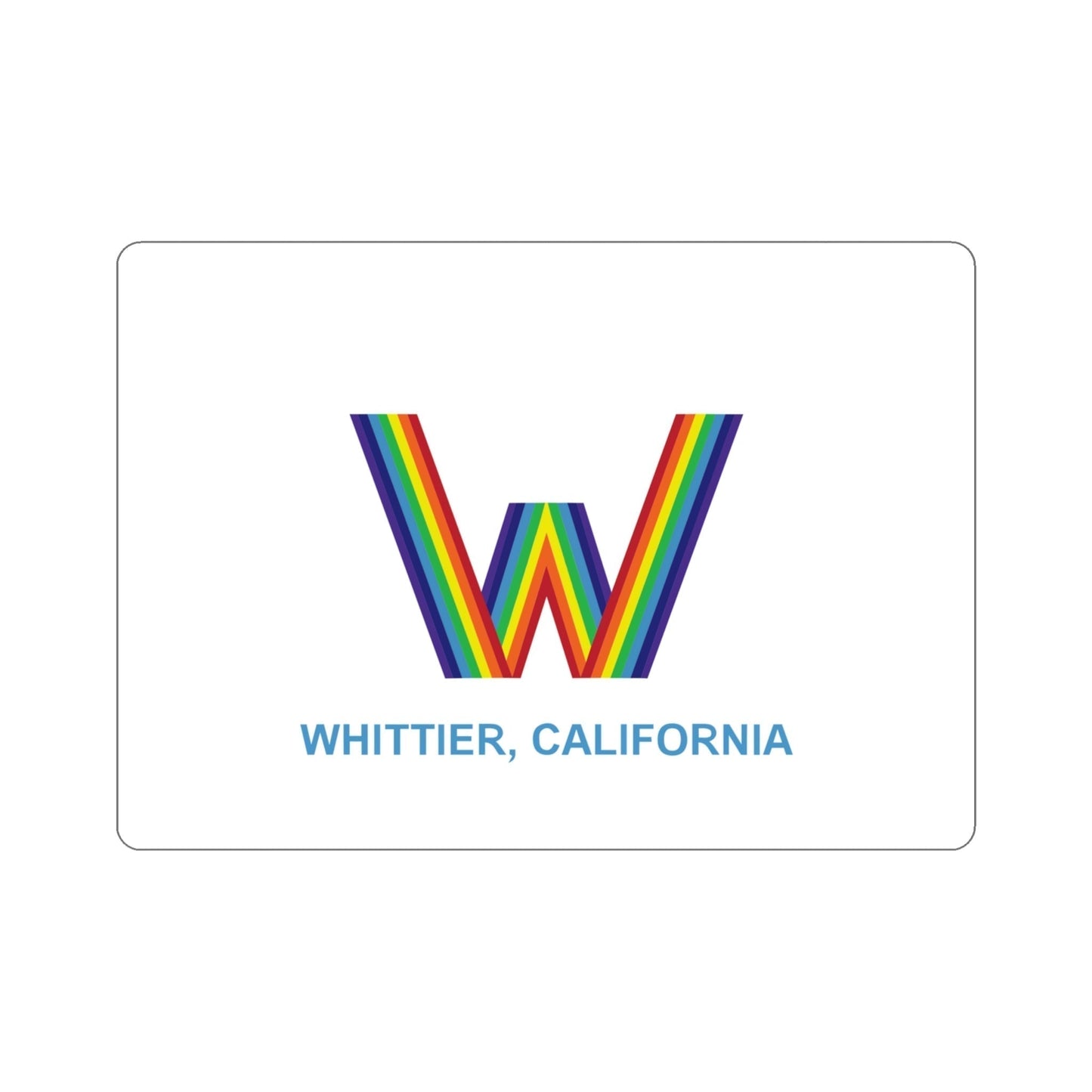 Flag of Whittier California USA STICKER Vinyl Die-Cut Decal-4 Inch-The Sticker Space