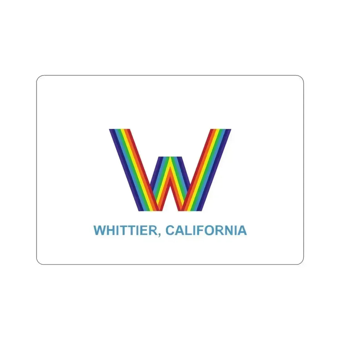 Flag of Whittier California USA STICKER Vinyl Die-Cut Decal 4 Inch - The Sticker Space