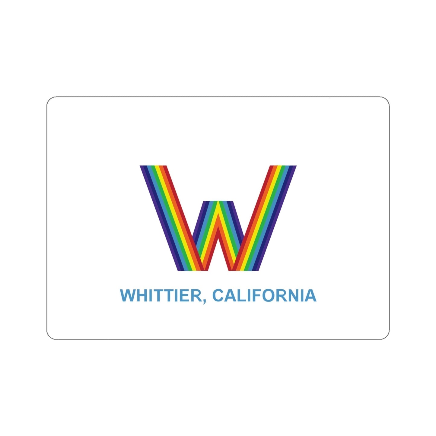 Flag of Whittier California USA STICKER Vinyl Die-Cut Decal-5 Inch-The Sticker Space