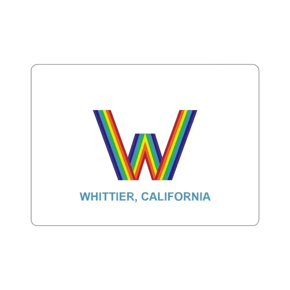 Flag of Whittier California USA STICKER Vinyl Die-Cut Decal 5 Inch - The Sticker Space