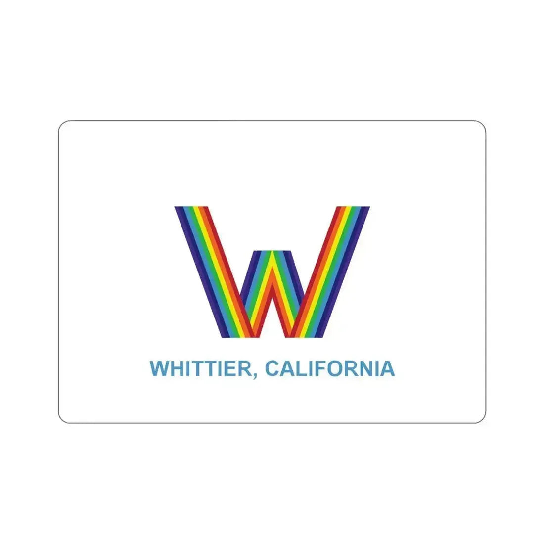 Flag of Whittier California USA STICKER Vinyl Die-Cut Decal 6 Inch - The Sticker Space
