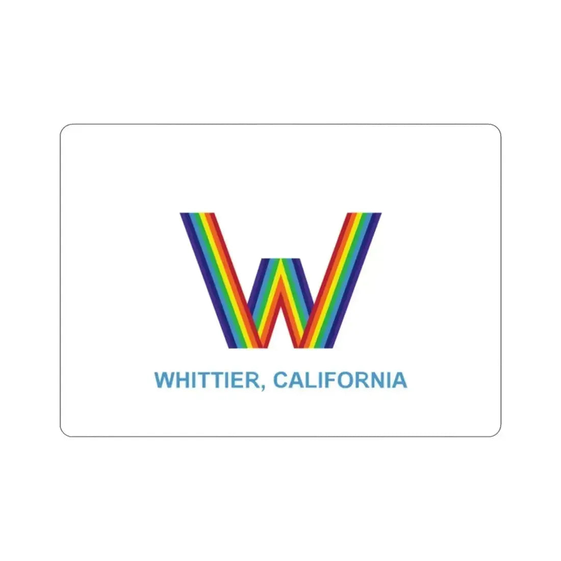 Flag of Whittier California USA STICKER Vinyl Die-Cut Decal - The Sticker Space