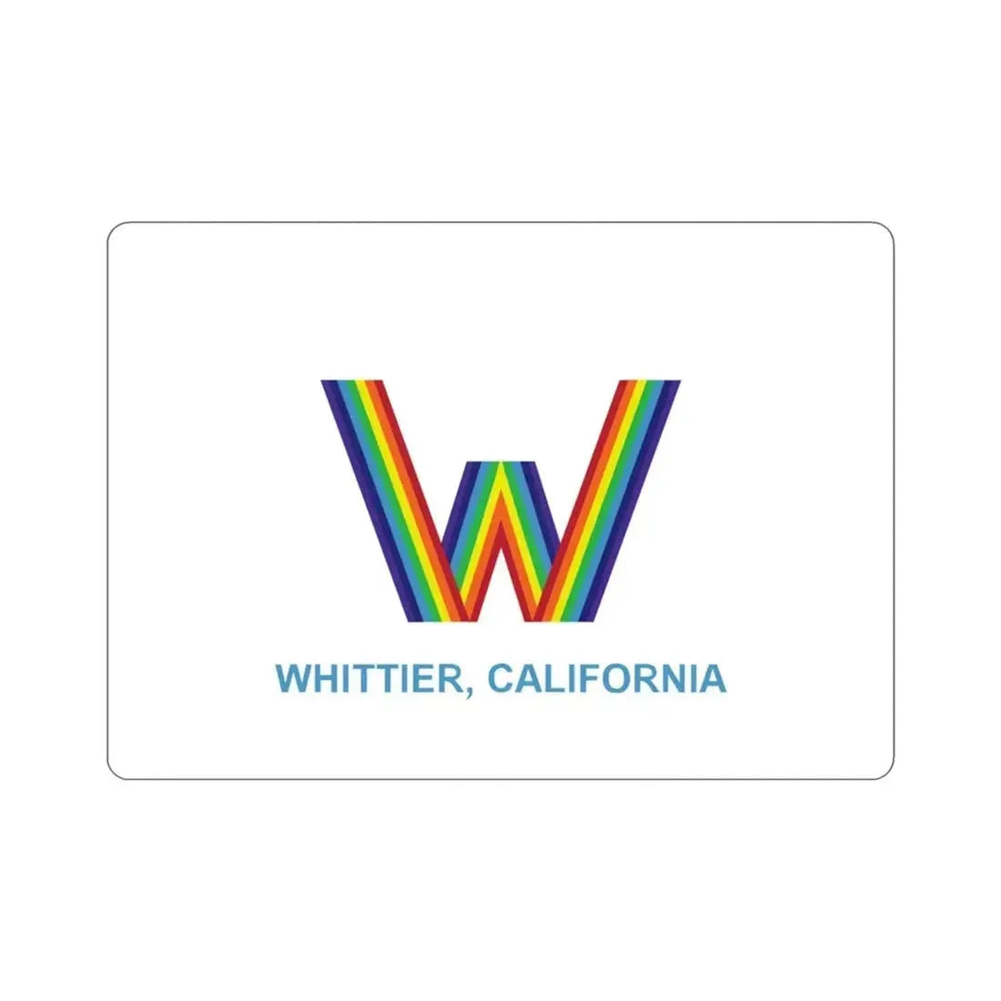 Flag of Whittier California USA STICKER Vinyl Die-Cut Decal - The Sticker Space