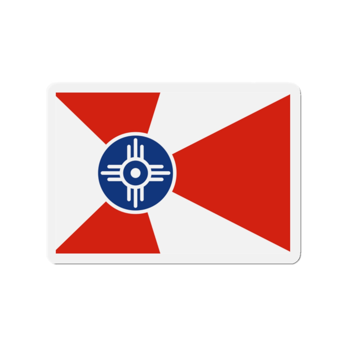 Flag of Wichita Kansas - Die-Cut Magnet-2" x 2"-The Sticker Space