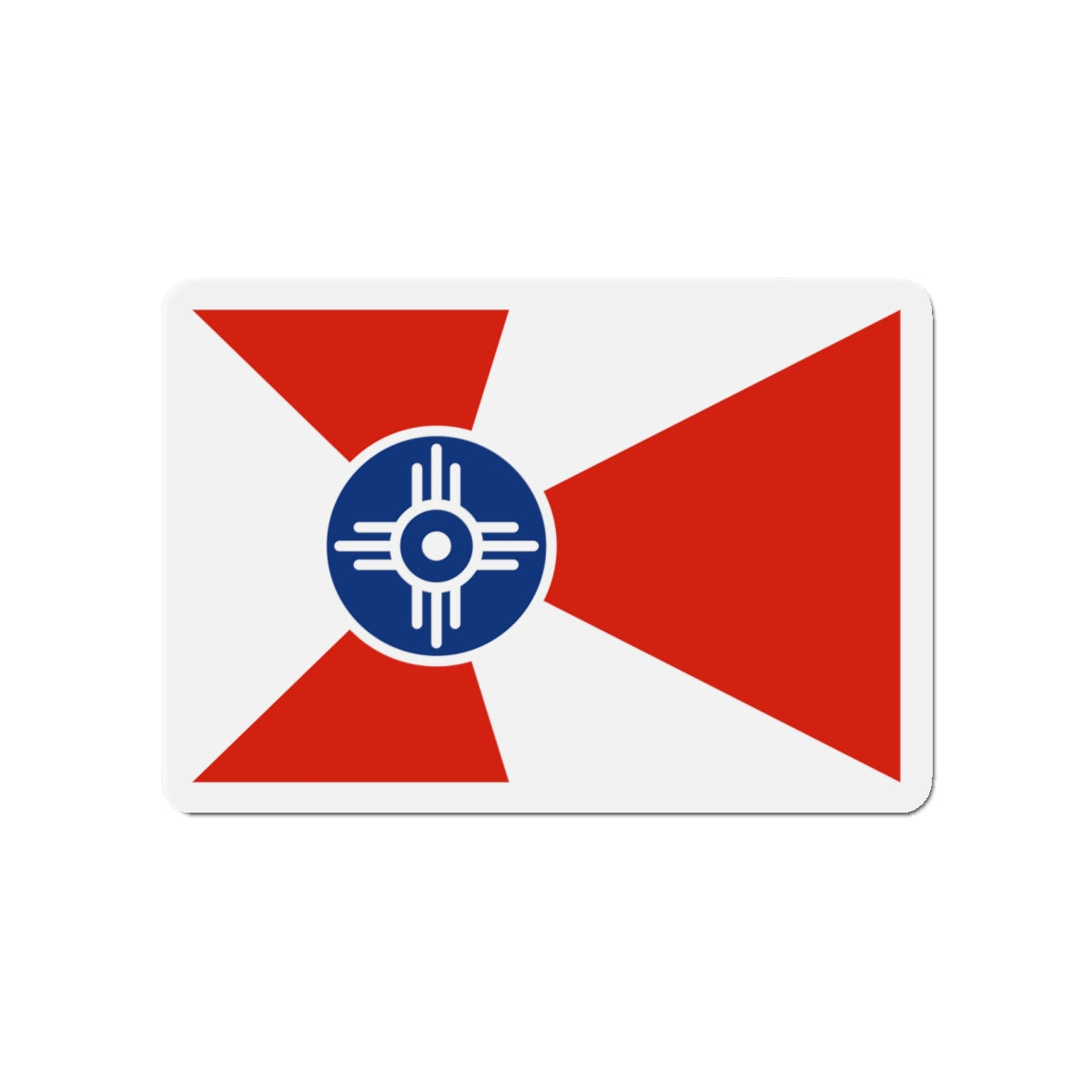 Flag of Wichita Kansas - Die-Cut Magnet-4" x 4"-The Sticker Space