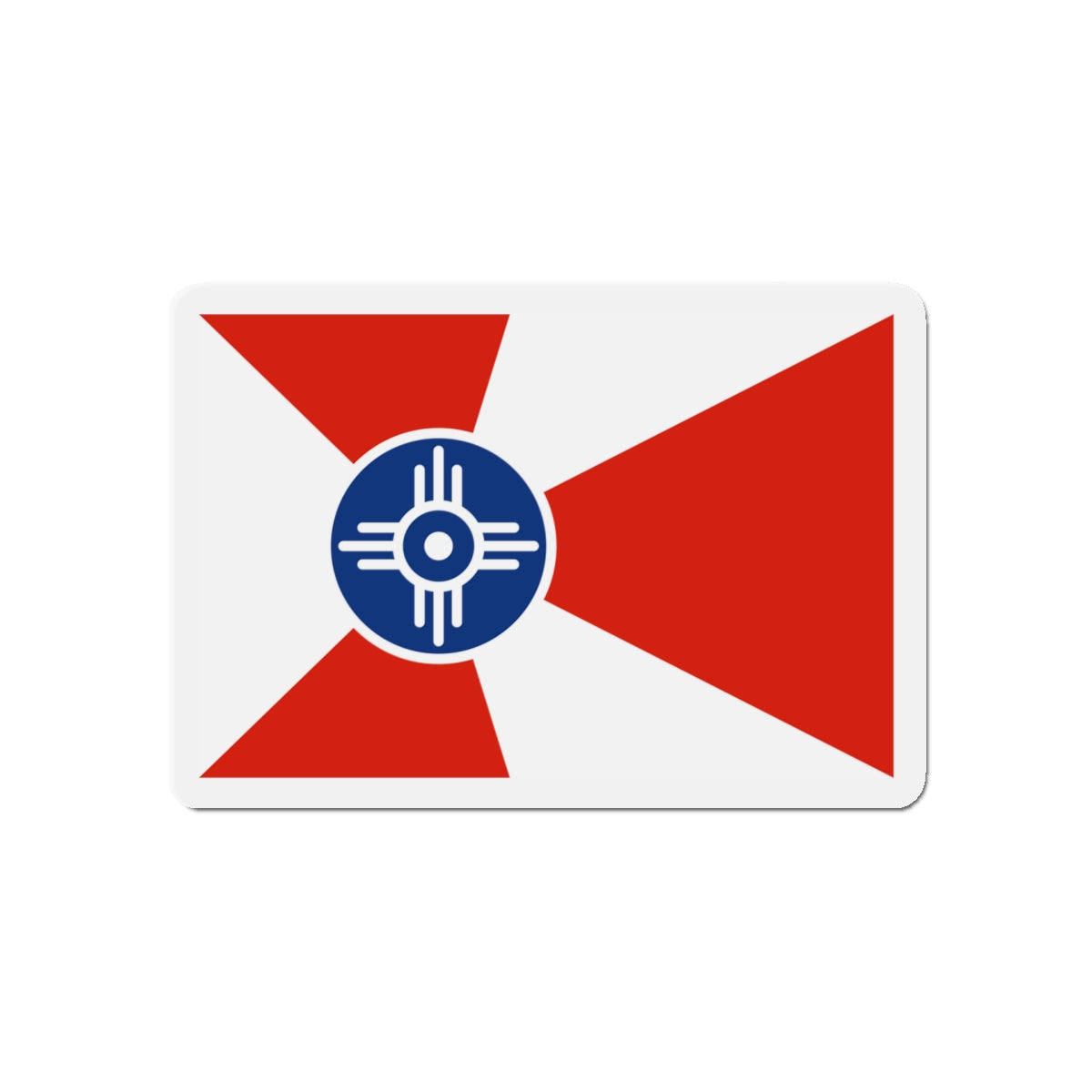 Flag of Wichita Kansas - Die-Cut Magnet-5" x 5"-The Sticker Space