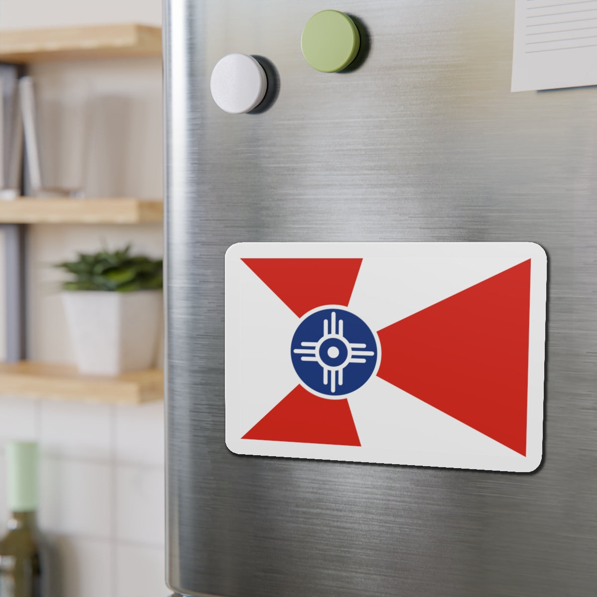 Flag of Wichita Kansas - Die-Cut Magnet-The Sticker Space