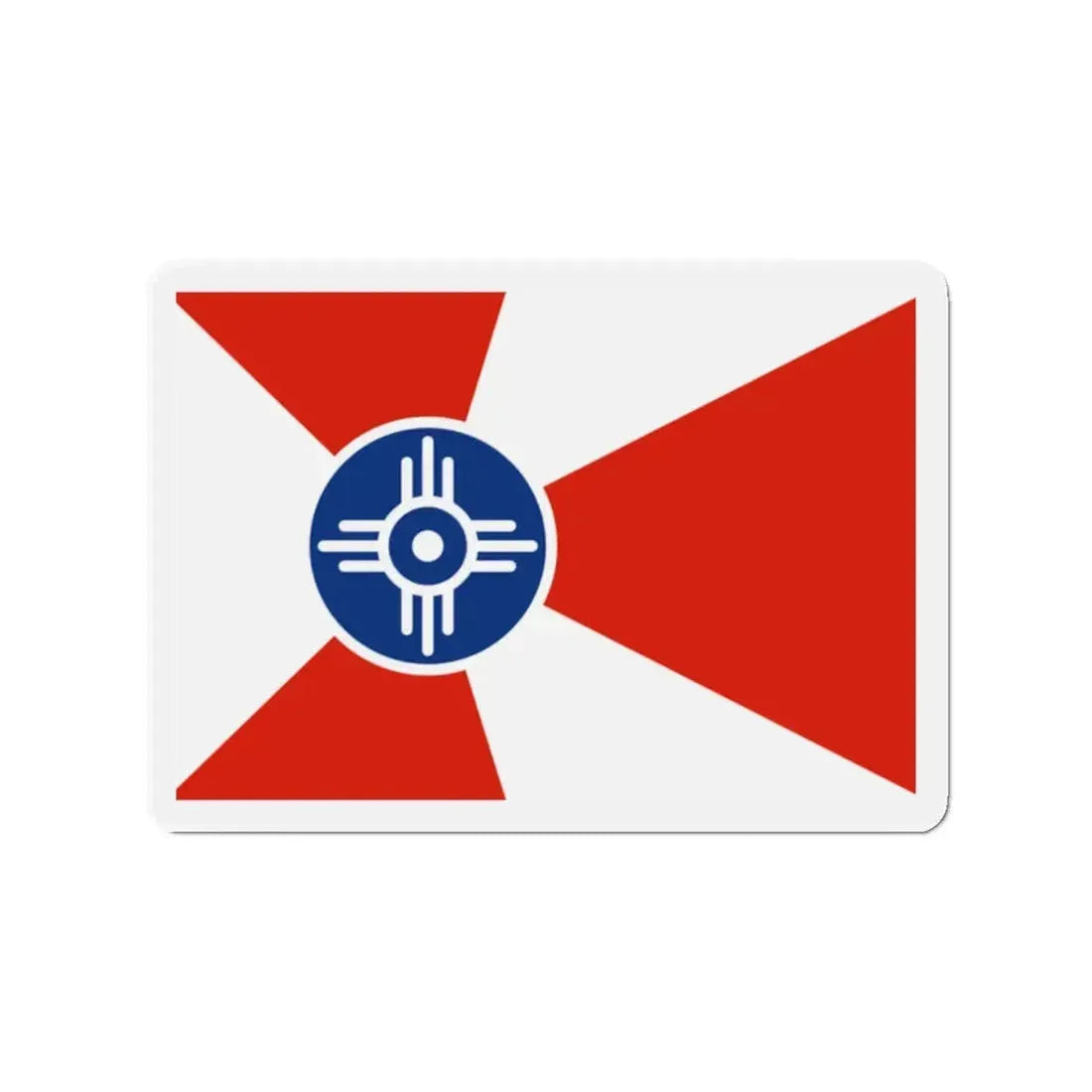Flag of Wichita Kansas - Refrigerator Magnet 2 Inch - The Sticker Space