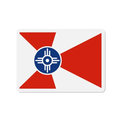 Flag of Wichita Kansas - Refrigerator Magnet 2 Inch - The Sticker Space