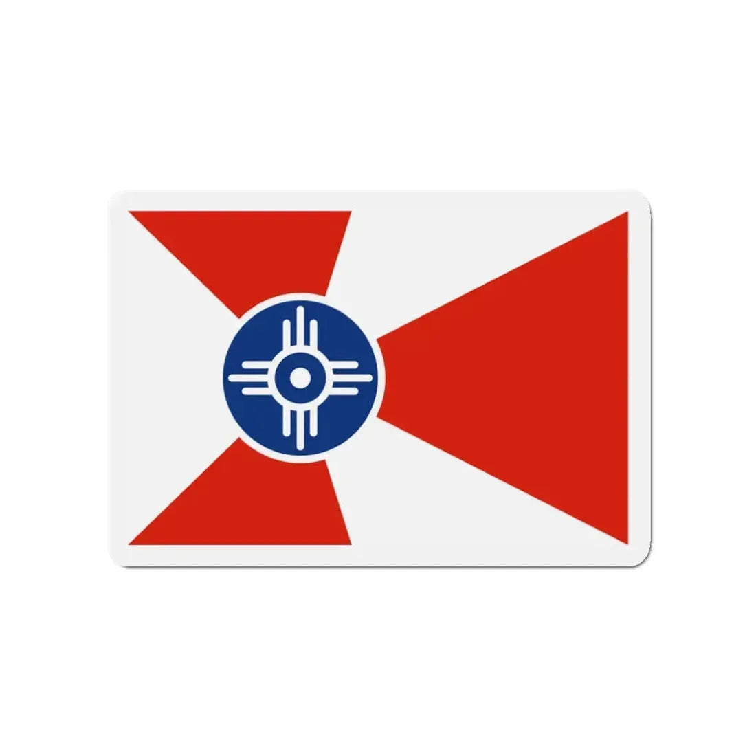 Flag of Wichita Kansas - Refrigerator Magnet 3 Inch - The Sticker Space