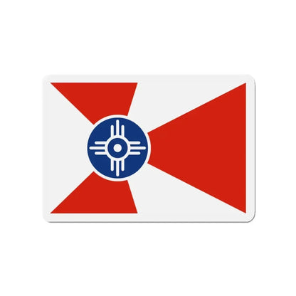 Flag of Wichita Kansas - Refrigerator Magnet 3 Inch - The Sticker Space