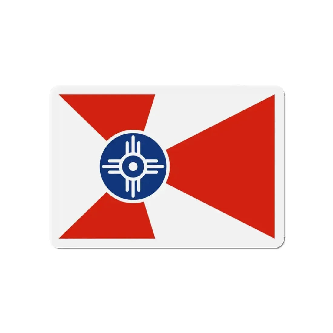 Flag of Wichita Kansas - Refrigerator Magnet 4 Inch - The Sticker Space