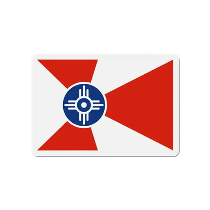Flag of Wichita Kansas - Refrigerator Magnet 4 Inch - The Sticker Space