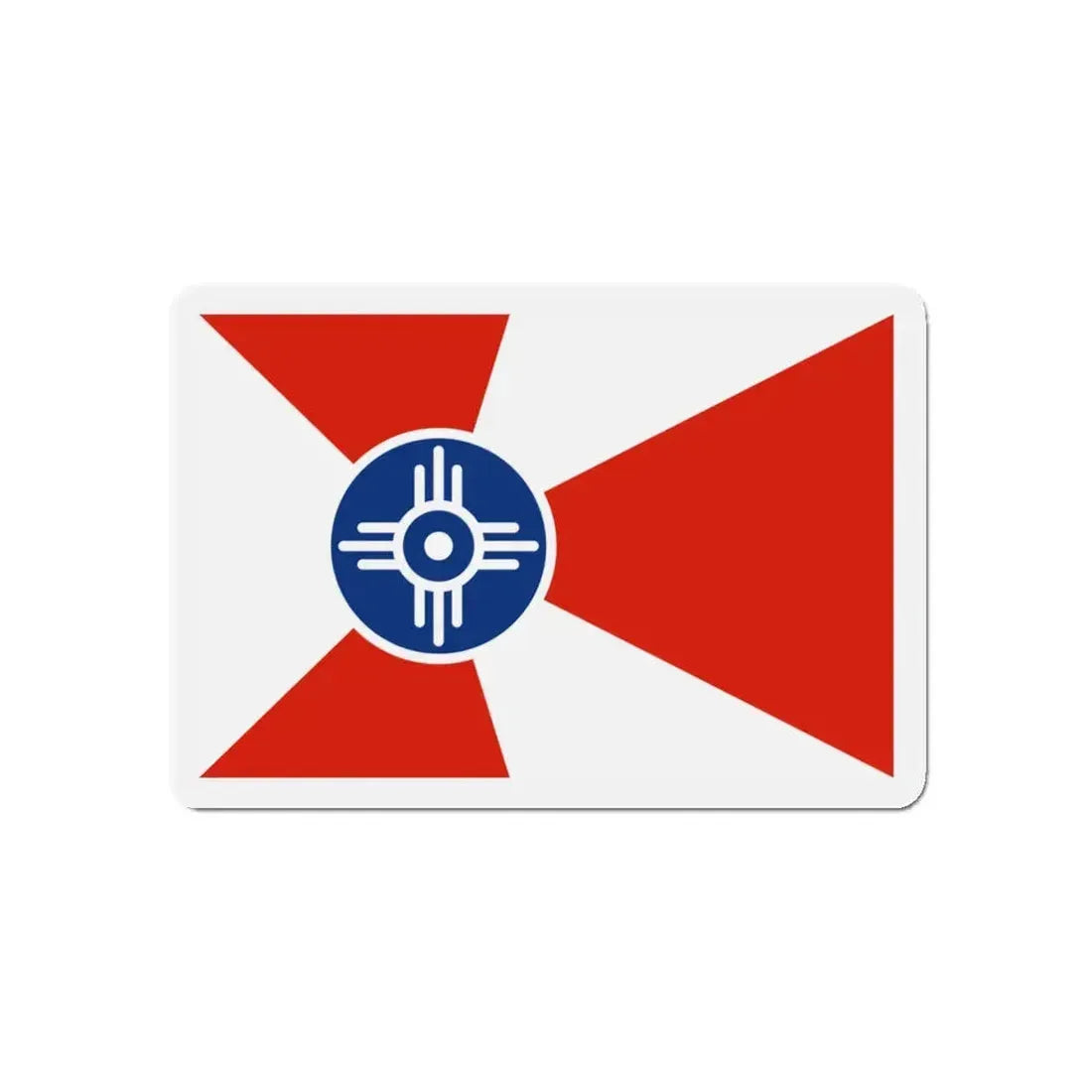 Flag of Wichita Kansas - Refrigerator Magnet 5 Inch - The Sticker Space