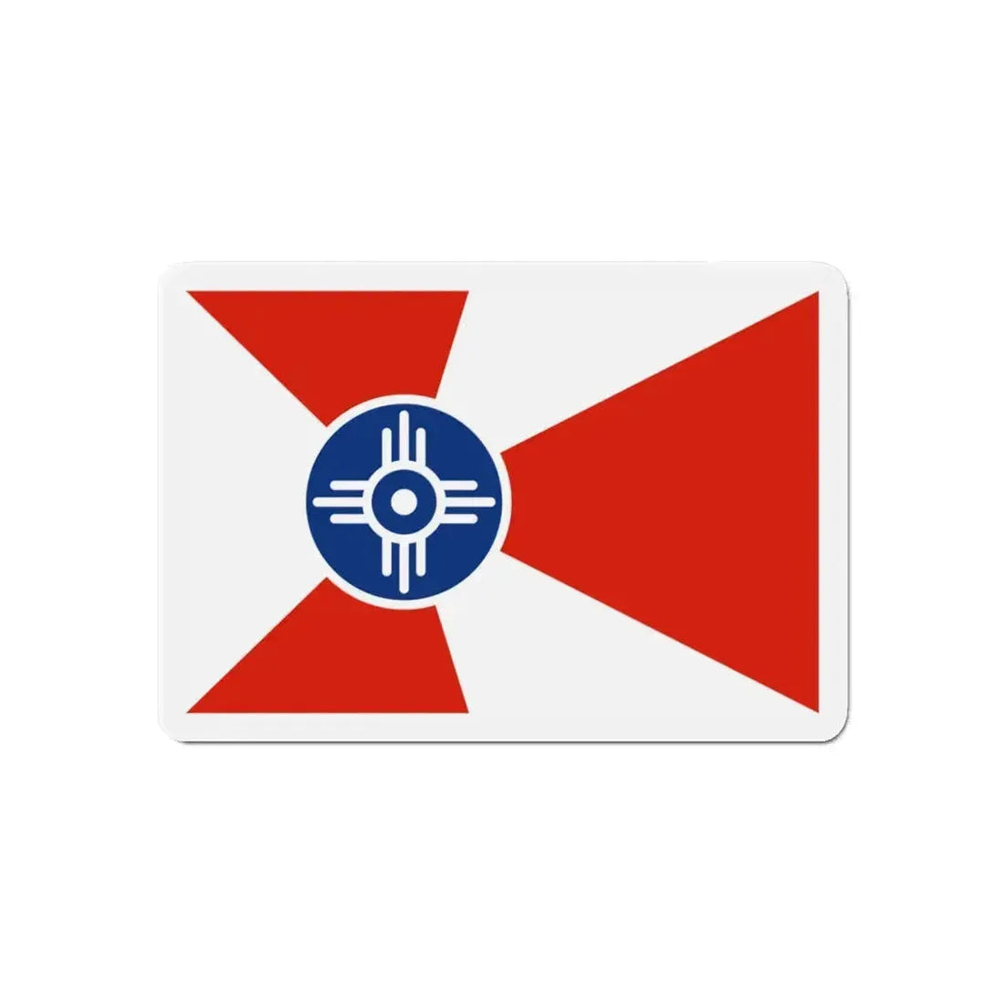 Flag of Wichita Kansas - Refrigerator Magnet 6 Inch - The Sticker Space
