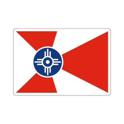 Flag of Wichita, Kansas - STICKER Vinyl Kiss-Cut Decal 2 Inch White - The Sticker Space