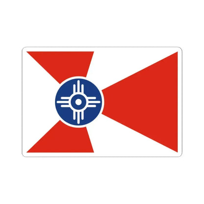 Flag of Wichita Kansas (United States) STICKER Vinyl Kiss-Cut Decal 2 Inch White - The Sticker Space