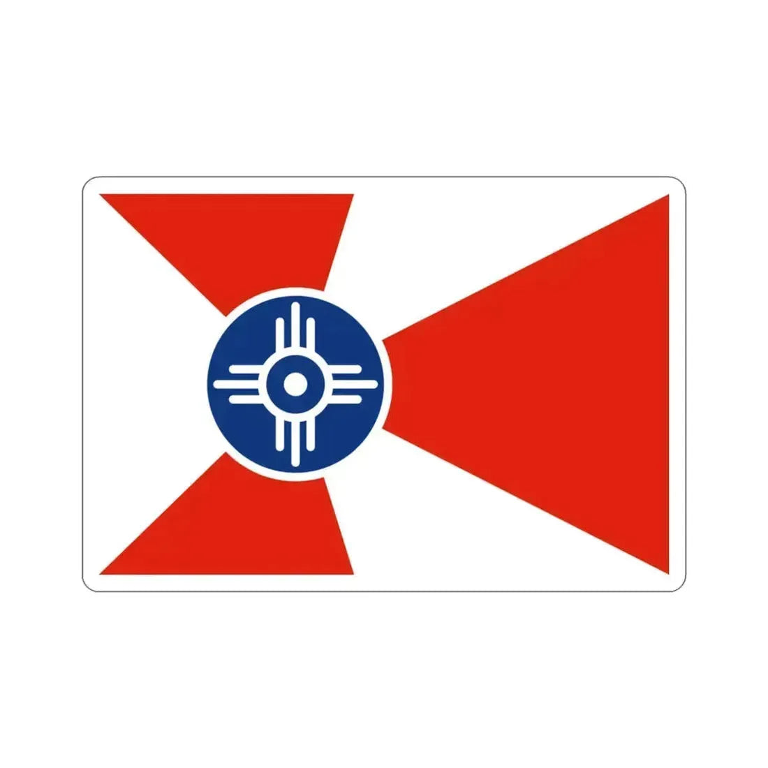 Flag of Wichita Kansas USA STICKER Vinyl Die-Cut Decal 3 Inch - The Sticker Space