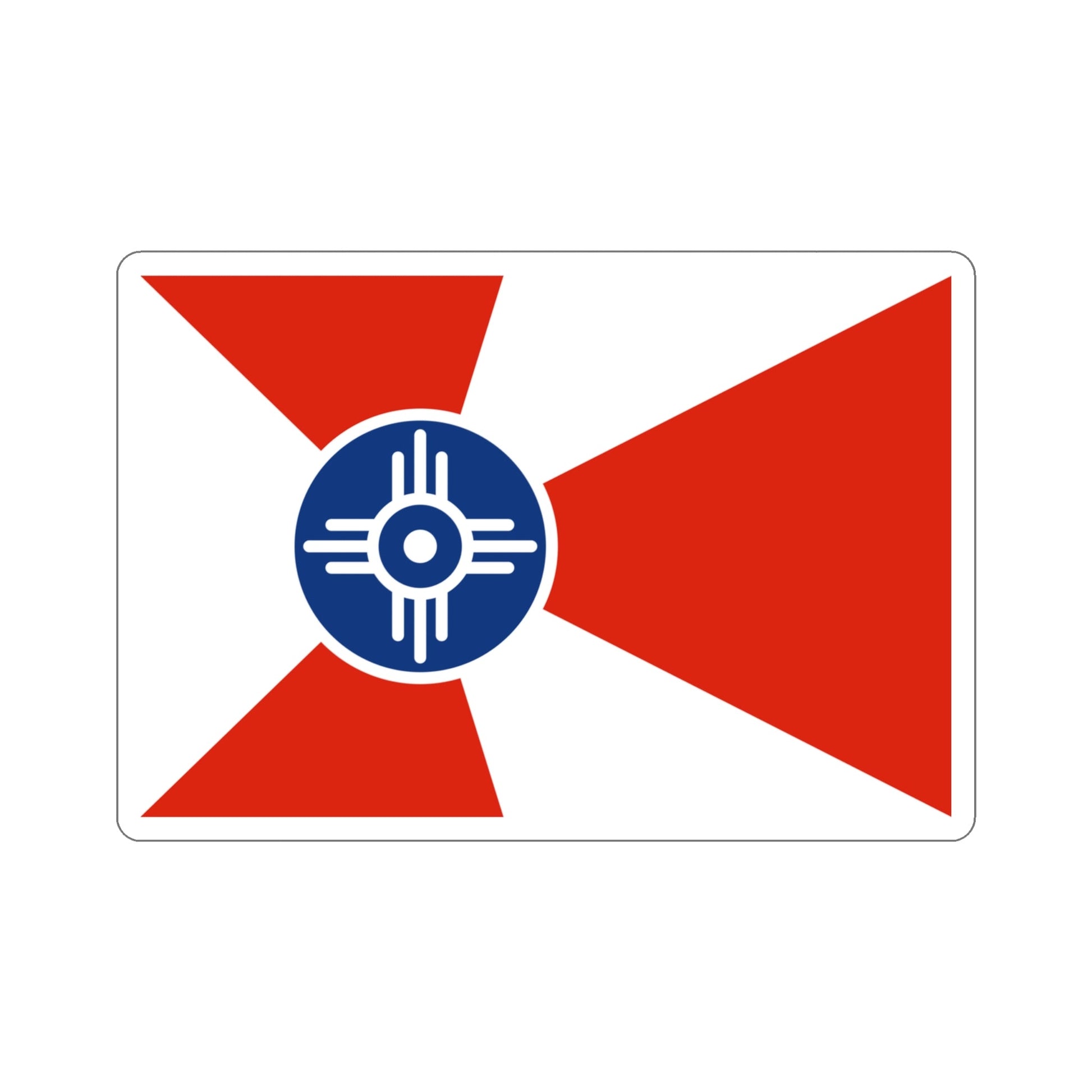 Flag of Wichita Kansas USA STICKER Vinyl Die-Cut Decal-4 Inch-The Sticker Space