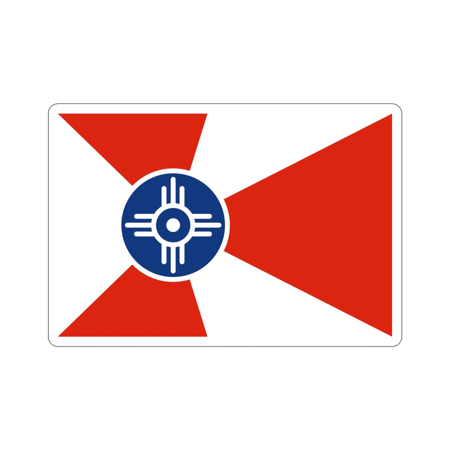 Flag of Wichita Kansas USA STICKER Vinyl Die-Cut Decal-4 Inch-The Sticker Space