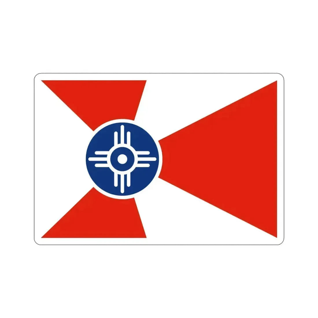 Flag of Wichita Kansas USA STICKER Vinyl Die-Cut Decal 4 Inch - The Sticker Space