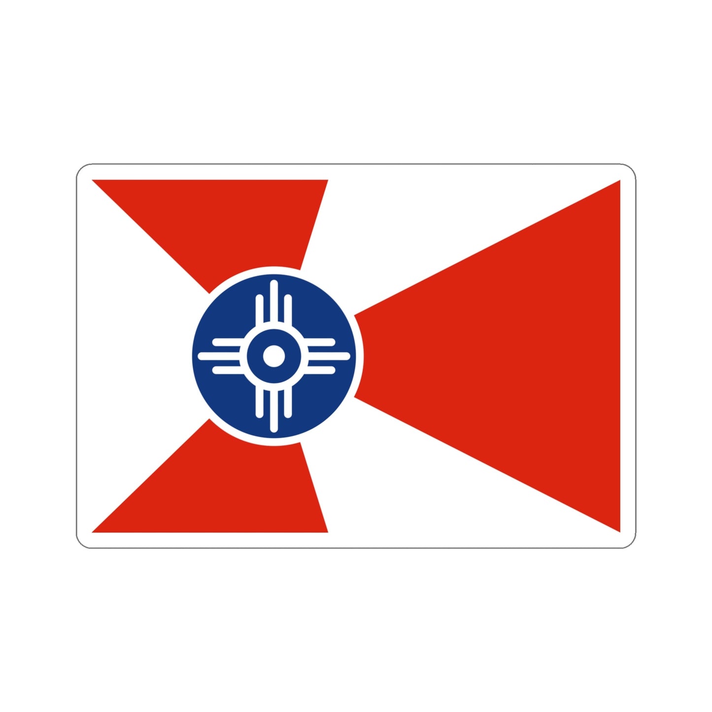 Flag of Wichita Kansas USA STICKER Vinyl Die-Cut Decal-5 Inch-The Sticker Space