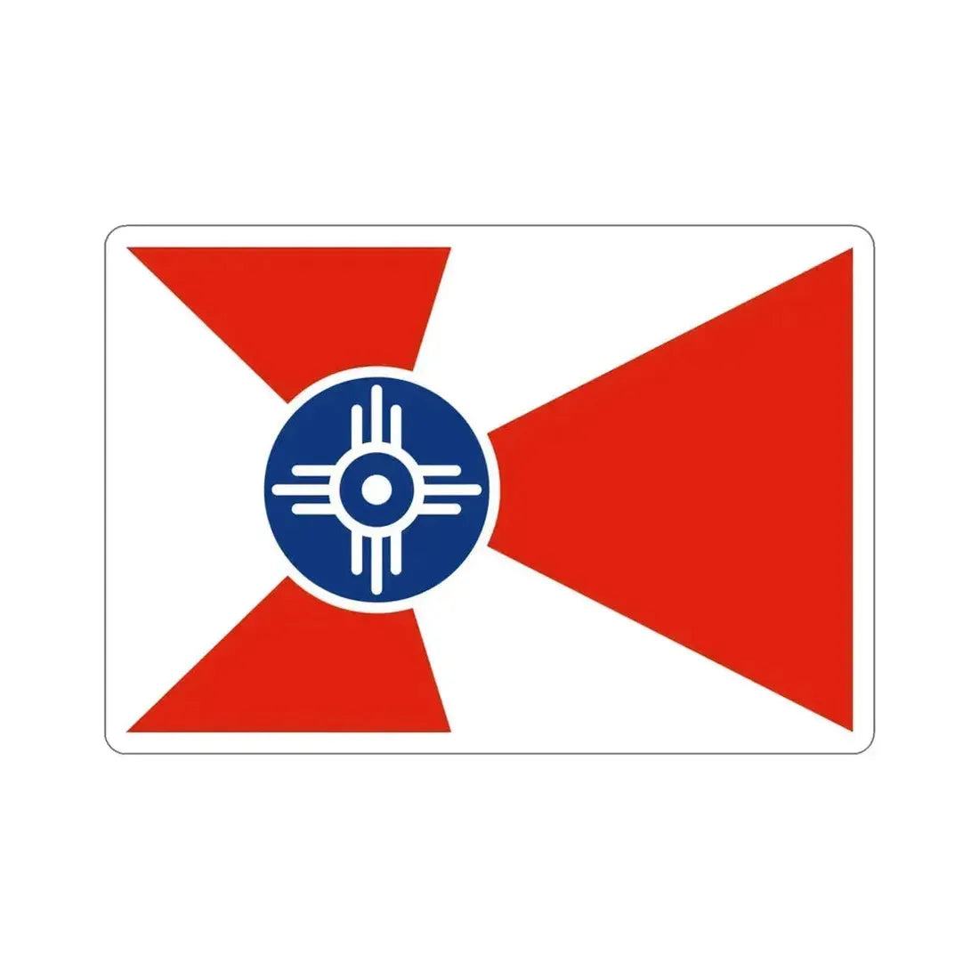 Flag of Wichita Kansas USA STICKER Vinyl Die-Cut Decal 5 Inch - The Sticker Space