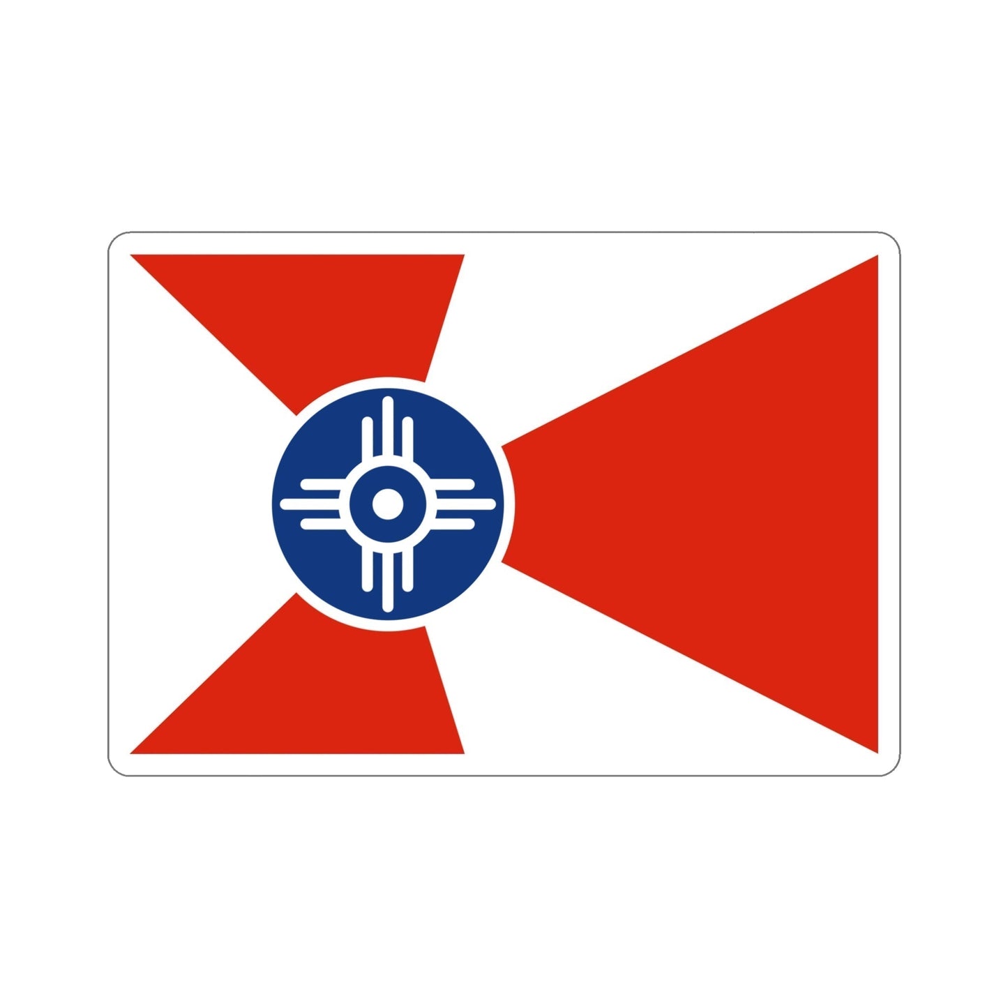 Flag of Wichita Kansas USA STICKER Vinyl Die-Cut Decal-6 Inch-The Sticker Space