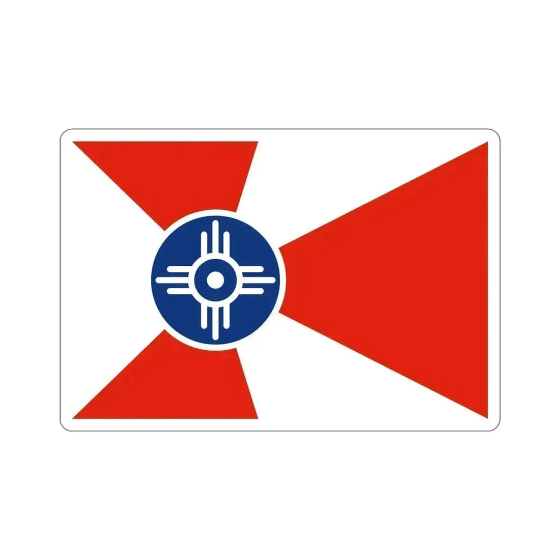 Flag of Wichita Kansas USA STICKER Vinyl Die-Cut Decal 6 Inch - The Sticker Space