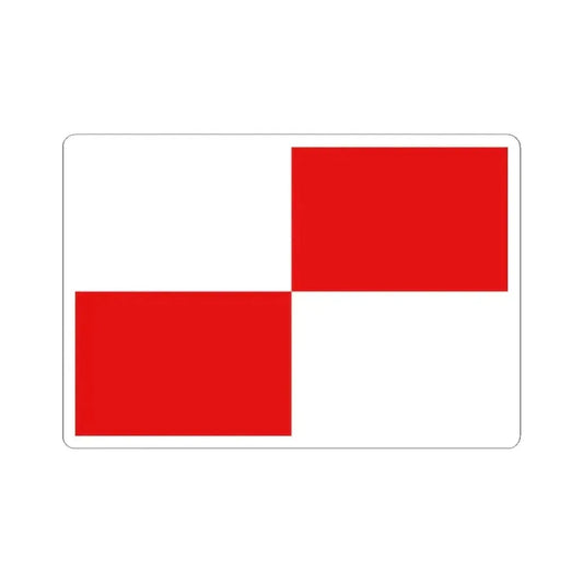 Flag of Wielsbeke (Belgium) STICKER Vinyl Kiss-Cut Decal 2 Inch White - The Sticker Space