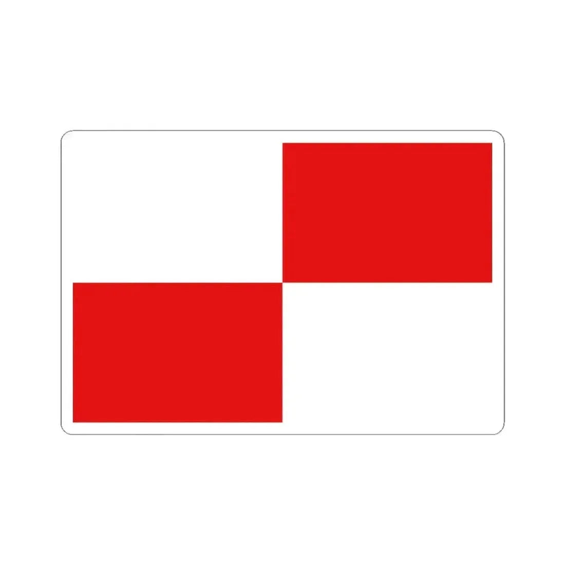 Flag of Wielsbeke (Belgium) STICKER Vinyl Kiss-Cut Decal 4 Inch White - The Sticker Space