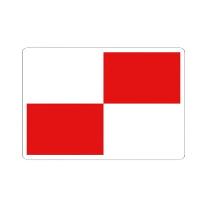 Flag of Wielsbeke (Belgium) STICKER Vinyl Kiss-Cut Decal 4 Inch White - The Sticker Space